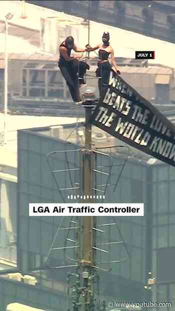 NYPD helicopter pilot reacts to couple who climbed Empire State building