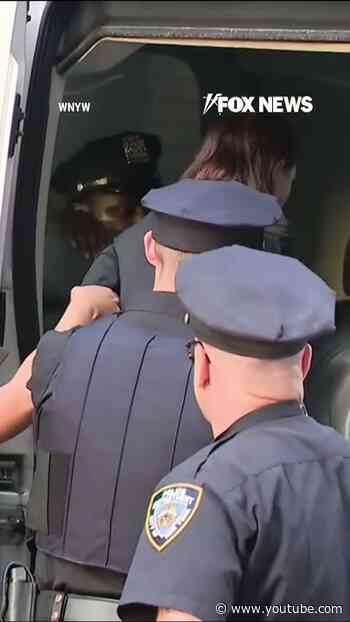 WATCH: Empire State Building climbers led away in perp walk #shorts #viral #nyc #empirestatebuilding