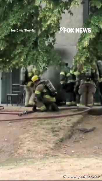 Explosion ROCKS apartment as firefighters investigate building #shorts #us #news #foxnews