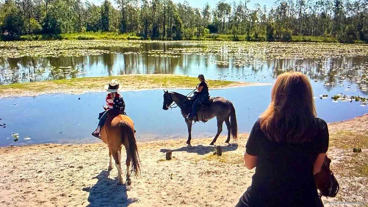 Horseback riding deep in the wilderness of Old Florida
