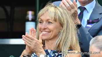 Michaela Strachan, 60, puts on an animated display at Wimbledon hours after her TV show Winterwatch was axed by the BBC - as she says: 'I know my enthusiasm irritates some people'