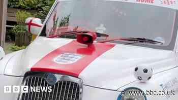 Cornwall football fan transforms taxi to support England