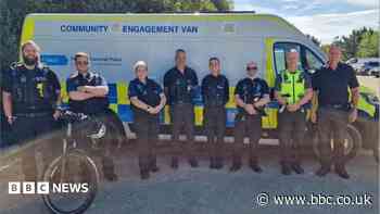 Police track off-road motorbikes at heritage site