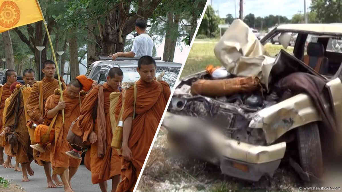 Acht monniken gedood na aanrijding door 11-jarig kind in Thailand