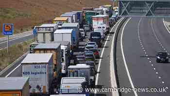 Hour-long delays after ‘multi-vehicle crash’ on A14