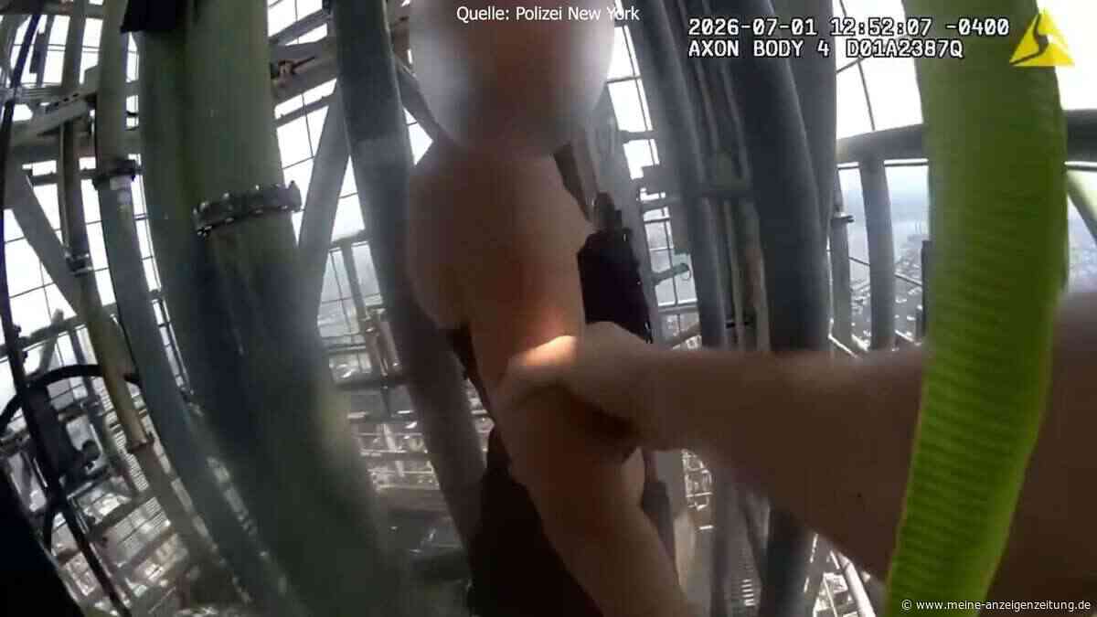 Bodycam-Aufnahmen zeigen: Polizist klettert auf Empire State Building und nimmt russisches Paar fest