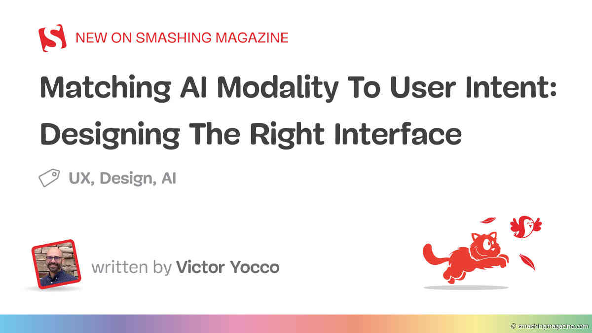 Matching AI Modality To User Intent: Designing The Right Interface