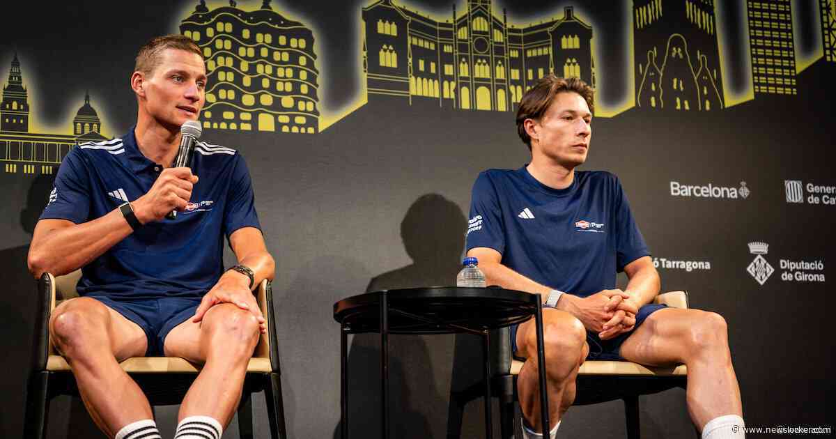 Renners praten met pers in startplaats Barcelona, ploeggenoot van Mathieu van der Poel: ‘Groene trui ultieme doel’