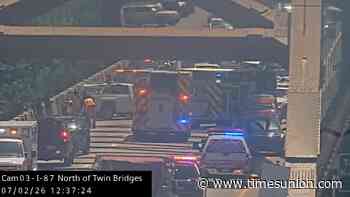 Crash on Twin Bridges closes northbound side of Northway