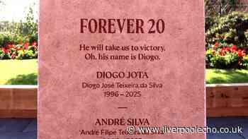 Liverpool FC unveils Anfield memorial to Diogo Jota and brother