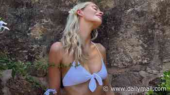 Poppy Delevingne, 40, looks incredible in barely-there bikinis as she enjoys 24-hour Ibiza trip