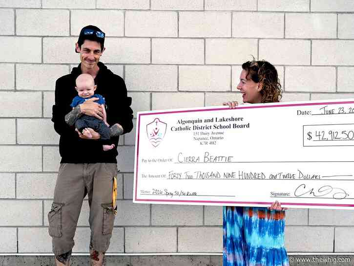 Kingston family wins $42,912.50 in school board 50/50 draw 