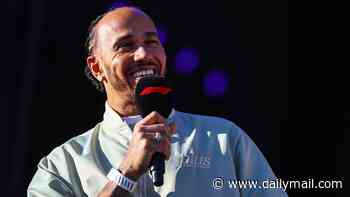Lewis Hamilton credits girlfriend Kim Kardashian for making him a 'happier man' on stage at Silverstone ahead of British Grand Prix