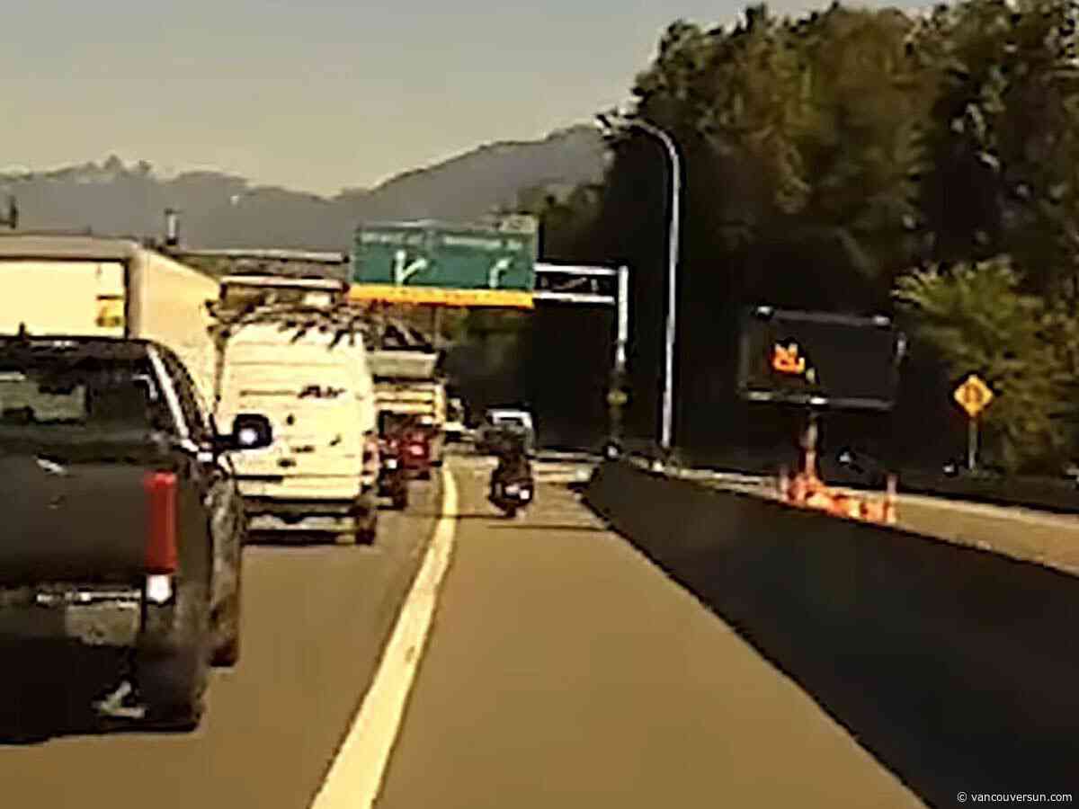 B.C. highway patrol to motorcyclists: Stop passing on the right