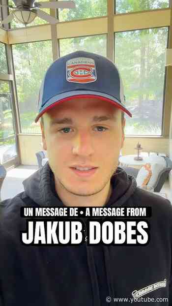 Jakub Dobes shares a message to Habs fans #NHL #Shorts
