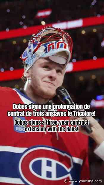 New contract for Jakub Dobes #NHL #Shorts