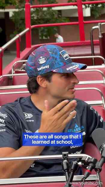 Carlos really did have the ultimate childhood 😂🎶  #f1