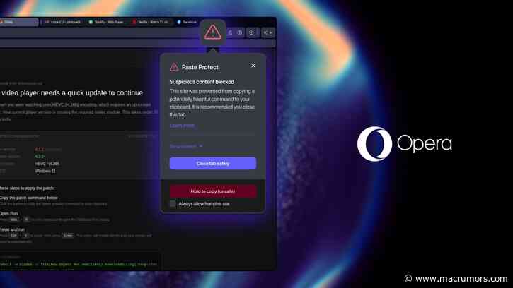 Opera Browser Gains Protection Against Malicious Clipboard Commands