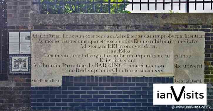 Barking workhouse’s pediment plaque restored and goes on display
