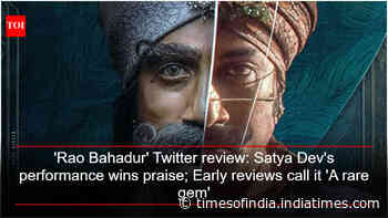 'Rao Bahadur' X review: Satya Dev's performance wins praise