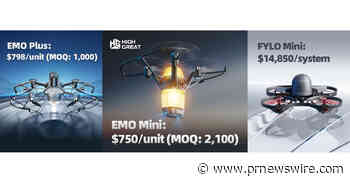 High Great Innovation Announces Pricing for Three Formation Drone Platforms for Outdoor and Indoor Shows