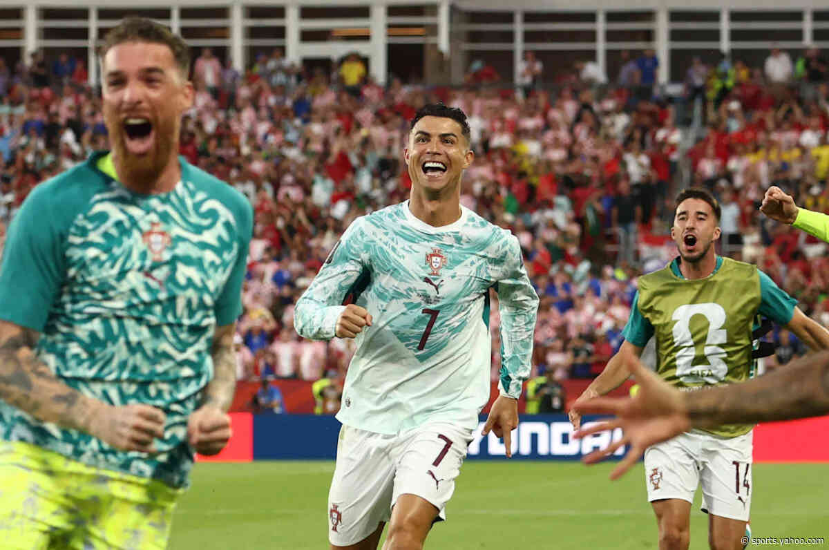 🔥🎥 Ronaldo whips up the crowd, celebrates with thousands