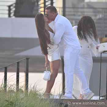 Alex Rodriguez Kisses Mystery Woman at Michael Rubin’s White Party