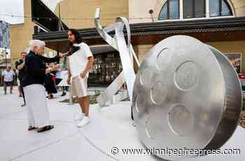 New plaza graced by art with heart