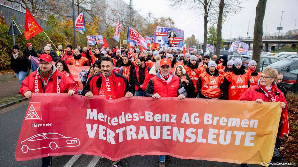 Werknemers Mercedes in protest, nog altijd crisis in Duitse auto-industrie