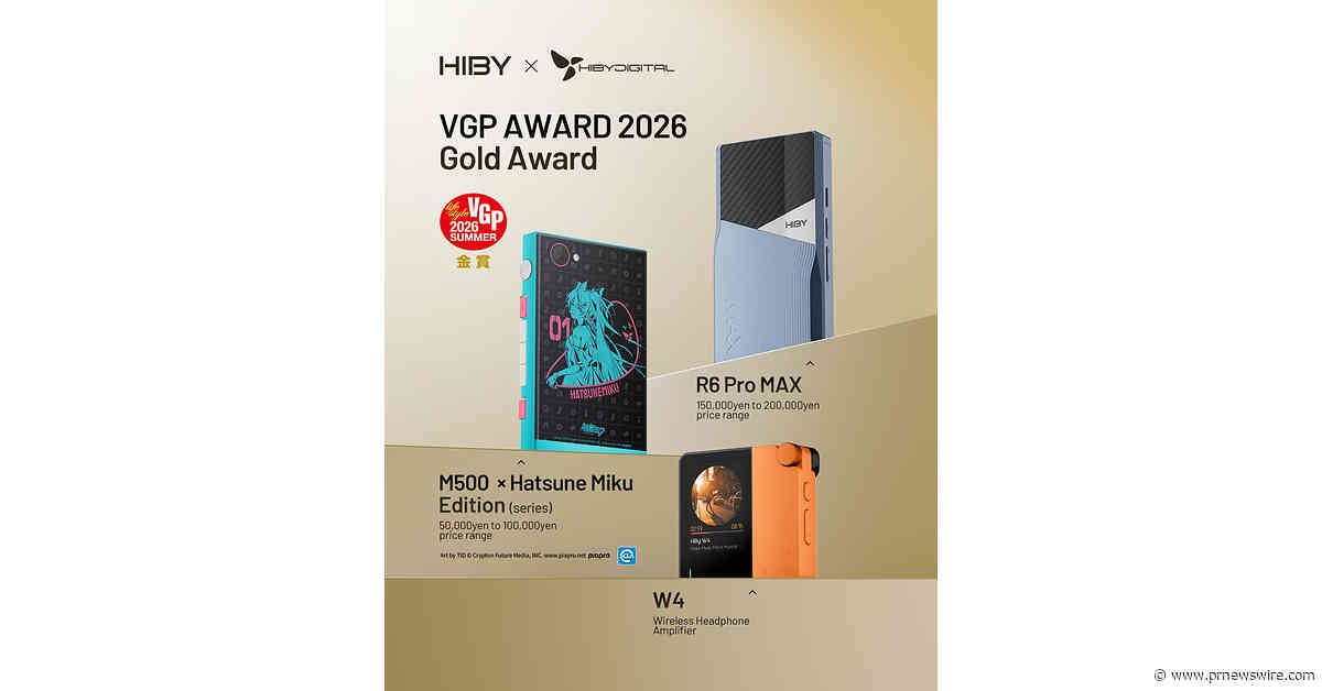 Los productos HiBy reciben múltiples galardones en VGP 2026 SUMMER