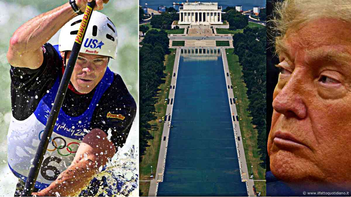 L’incubo dell’ex canoista David Hearn: incriminato per danni alla Reflecting Pool del Lincoln Memorial. Trump vuole coprire il flop della ristrutturazione