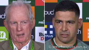NRL 2026: Cody Walker apologises in South Sydney Rabbitohs press conference, Wayne Bennett reaction to sin bin, video