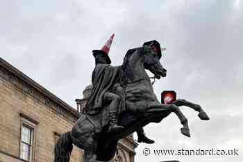 Putting cones on statues is in good humour but a safety hazard, says councillor
