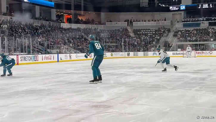 VIDEO: You’ve got to see Alexander Karmanov (7’1) on skates at Sharks camp