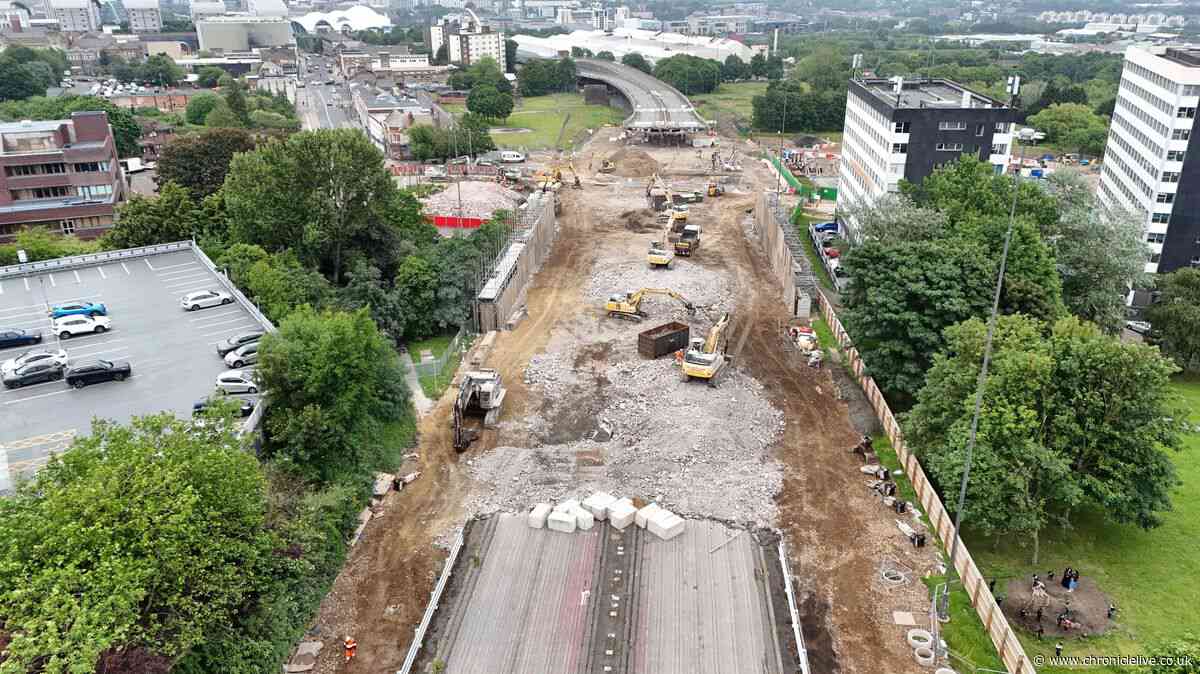 Gateshead traffic chaos to be worst yet as flyover demolition hits 'most complex stage'