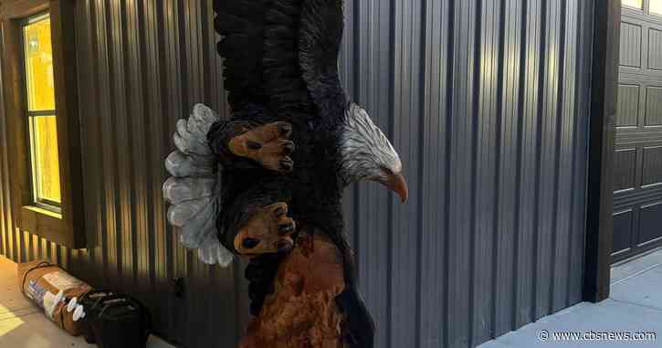 Deputies searching for large eagle statue stolen from Catoosa County farm market