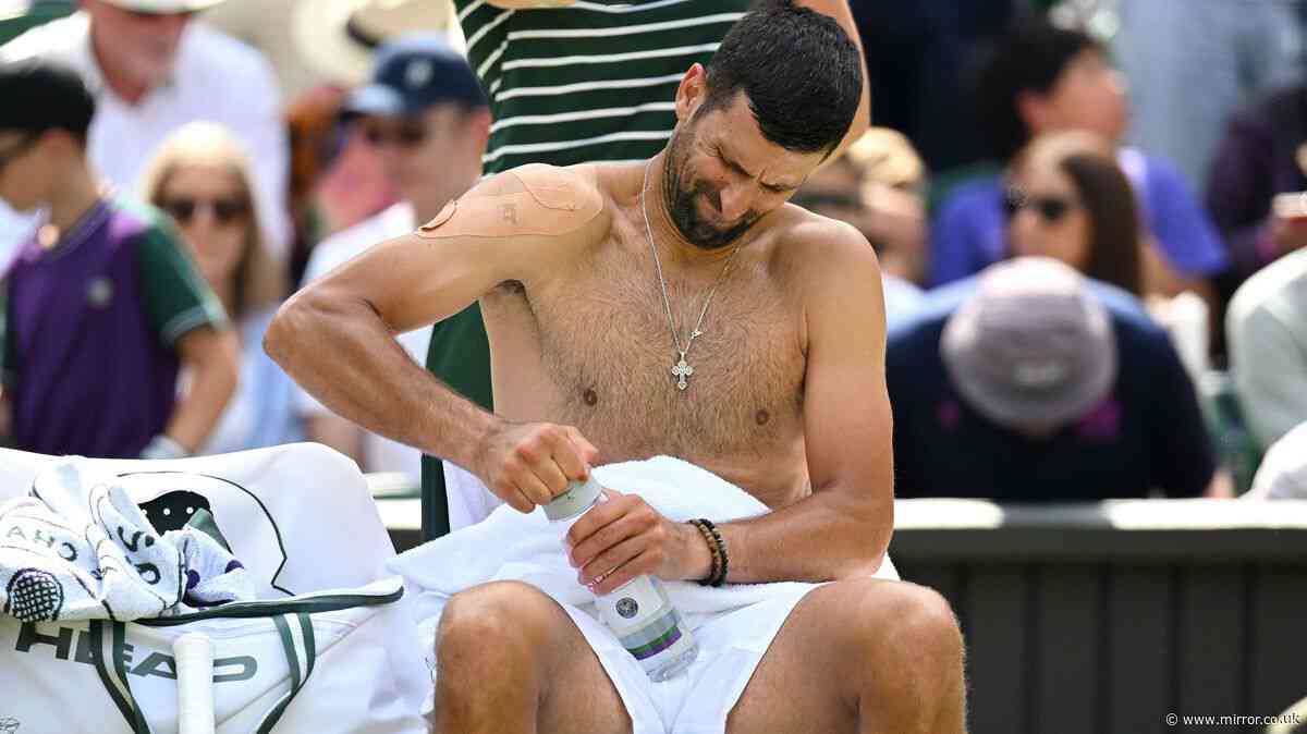 Angry Novak Djokovic punches himself 11 times in huge Wimbledon tantrum
