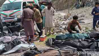 Overcrowded bus plunges into ravine in Pakistan, killing 40 passengers and injuring 8