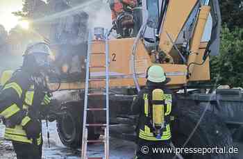 FFW Bergen: Brennender Bagger in Eversen