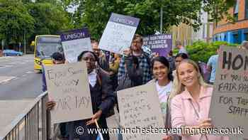 Salford Royal Hospital staff strike in overtime payments dispute
