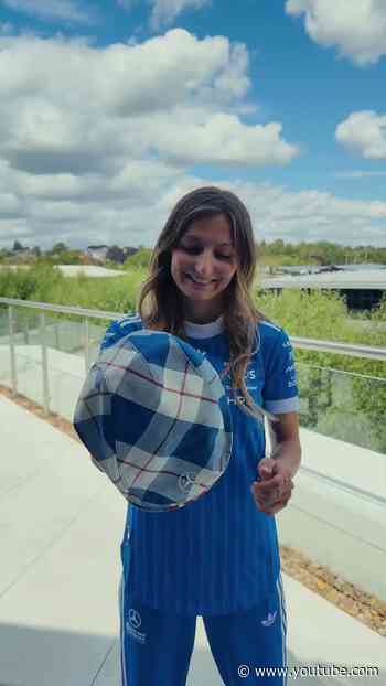 Doriane got her hands on the new Blue Wonder kit 💙  #f1 #mercedesf1 #bluewonder