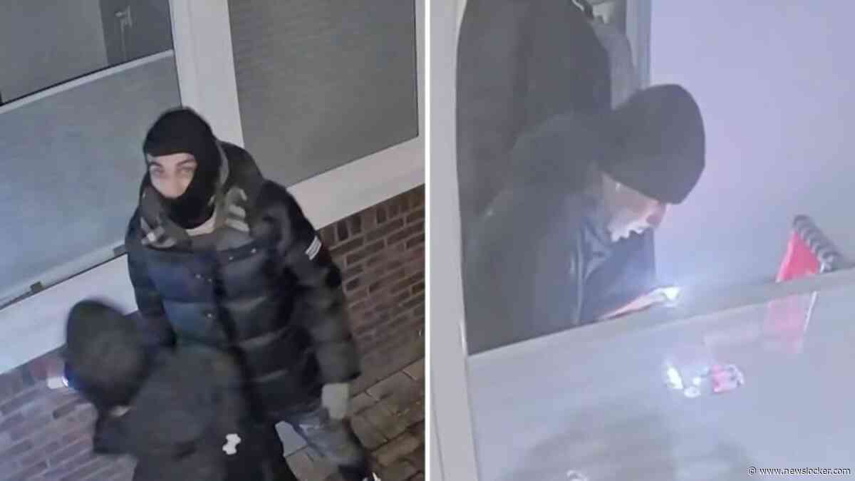 Bewakingsbeeld toont hoe twee inbrekers hondsbrutaal toeslaan