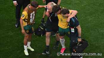 Socceroos LEVEL in epic scenes as Popa, Aussie great lash ref after brutal blow — LIVE