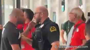 Heated moment Egypt's World Cup staff clash with Dallas police in ugly hotel lobby altercation