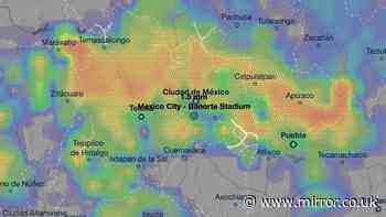 Horror weather maps show why Mexico vs England kick-off time 'brought FORWARD' as huge thunderstorms hit Azteca