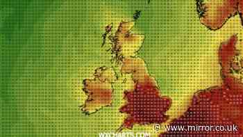 UK weather maps turn red in 37C scorcher as 22 counties face 30C-plus heat