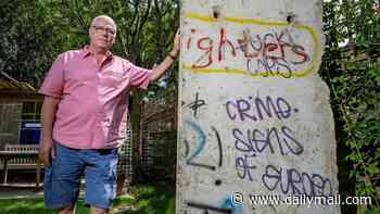 Tear down this wall! Property developer faces council probe after erecting section of the Berlin Wall in his garden without planning permission
