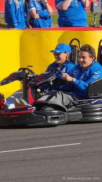 Kimi on the wheel George on the pedals