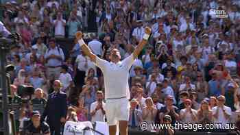 Acrobatic finish as Djokovic advances