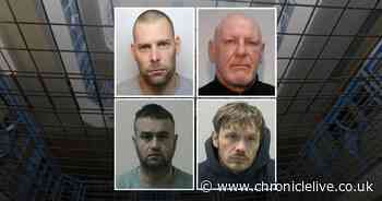 The violent criminals who have been locked up in North East jails and carried out attacks behind bars